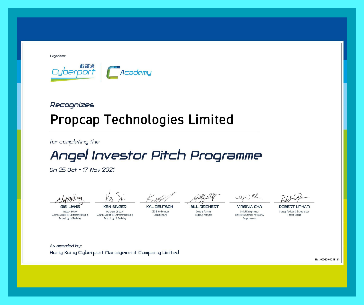 PropCap X Cyberport – Angel Investor Pitch Programme