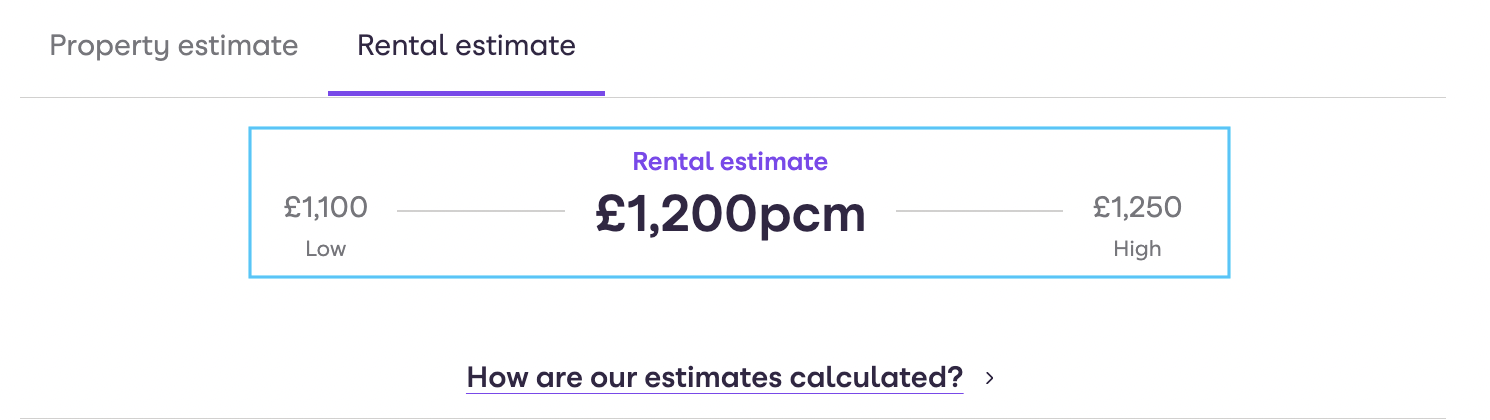 zoopla uk property estimate rental price 英國二手樓預計租金回報