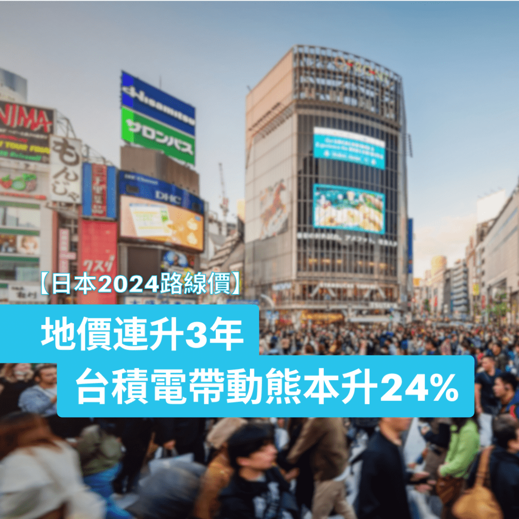 【日本2024路線價】地價連升3年 台積電帶動熊本升24%